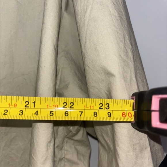 AGOLDE Brona Cotton Button Down Shirt Balsa Beige Oversized NWT Size S - Picture 3 of 8